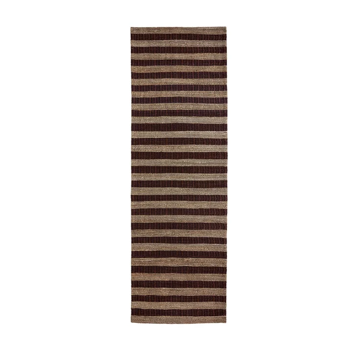 House Doctor - Block Teppich, 300 x 90 cm, natur / braun
