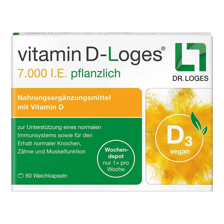 Vitamin D-Loges 7.000 I.E. pflanzlich Wochendepot, 60 St