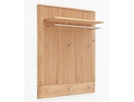 PEGANE - Porte manteau Panneau de vestiaire finition chêne poutre blanchi huilé