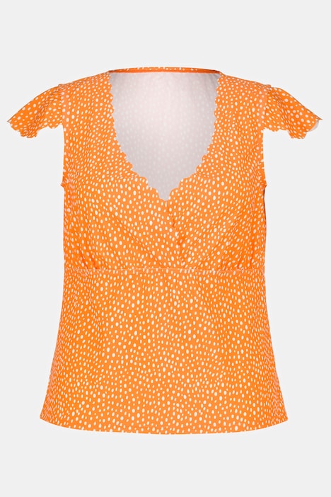 T-Shirt, UV-Schutz 50+, V-Ausschnitt, Cup-Ärmel
