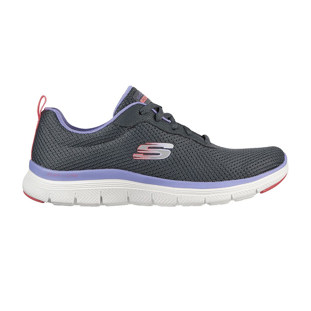 Skechers FLEX APPEAL 4.0 BRILLIANT VIEW - Chaussures fitness Femme charcoal/purple
