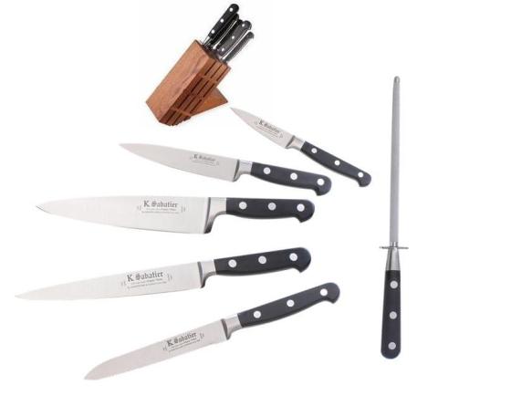 Bloc couteaux Sabatier Bellevue 6 pièces Couteaux de cuisine professionnel