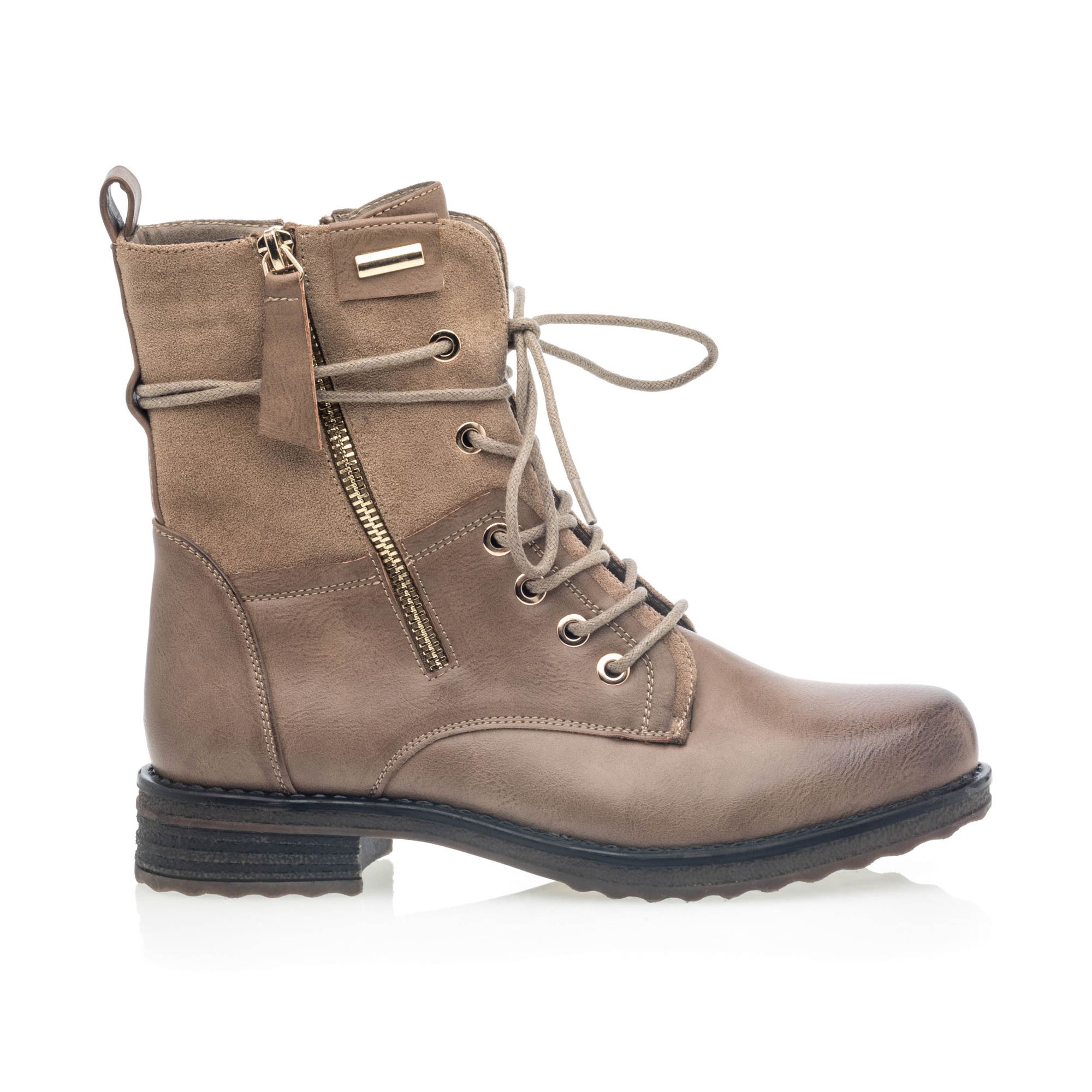 Bottines à lacets Femme taupe