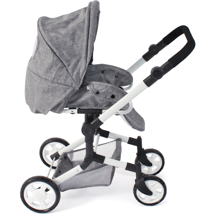 BAYER CHIC 2000 Kombi-Puppenwagen JARA Jeans grey