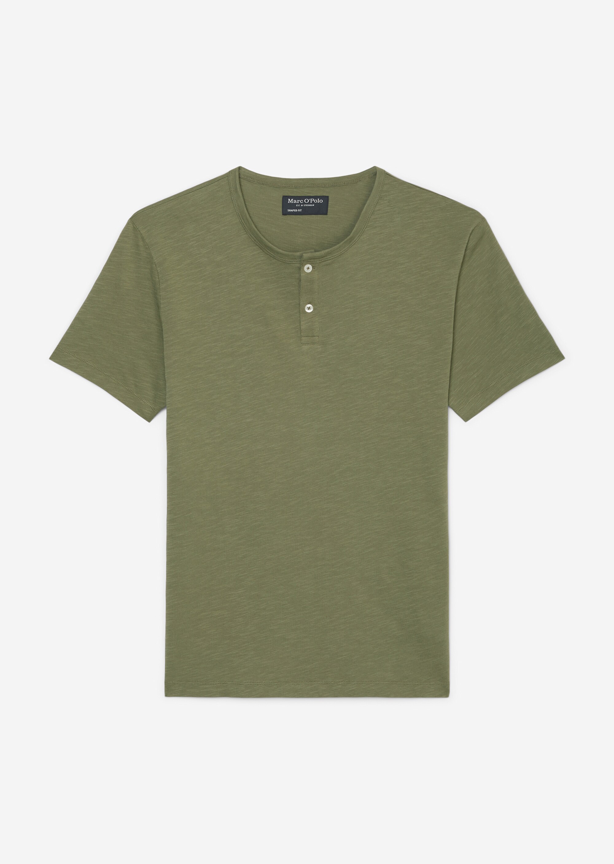 Henley-Shirt regular in softer Slub-Jersey-Qualität