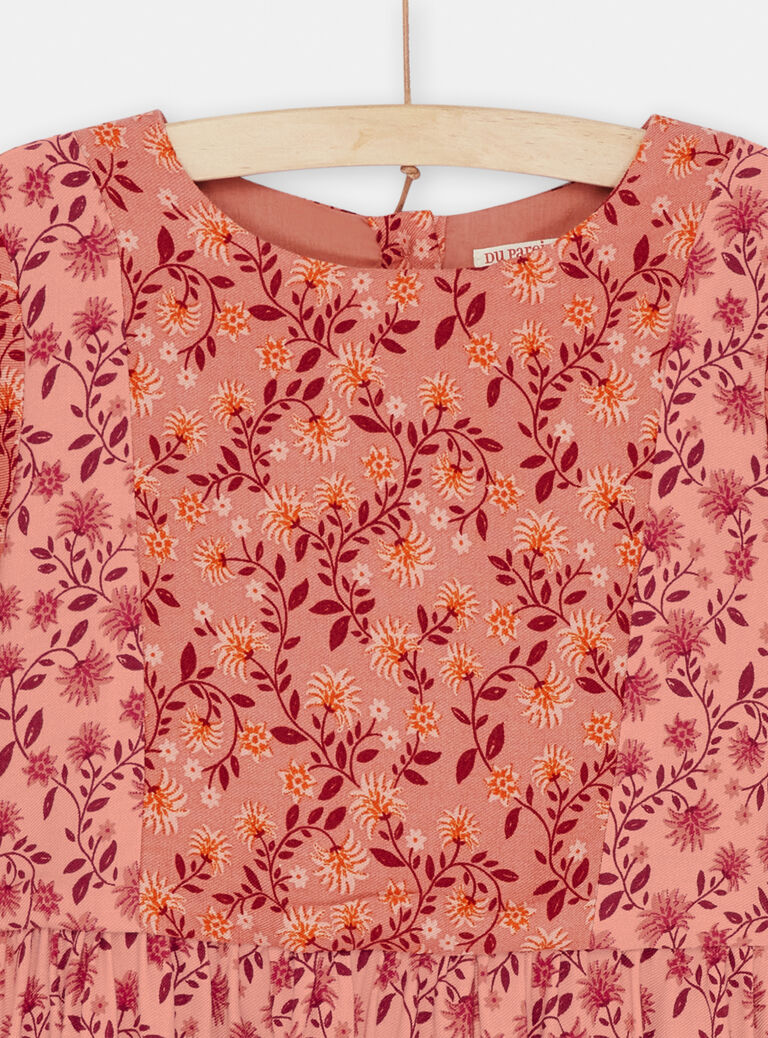 Robe terracotta à imprimé fleuri