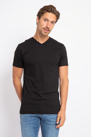 Alan Red Vancouver T-shirt V-Hals Zwart 2-Pack 7032/2P/99 Vancouver Rib Black kopen