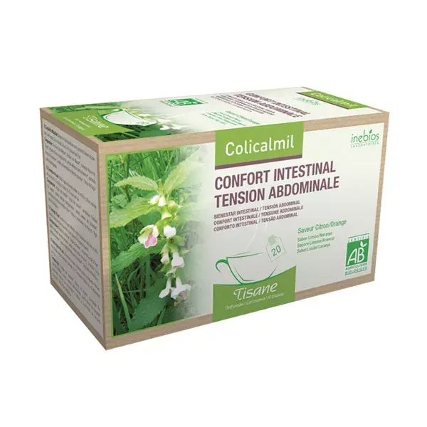 Chá de ervas orgânico Inebios Colicalmil, 20 sachês