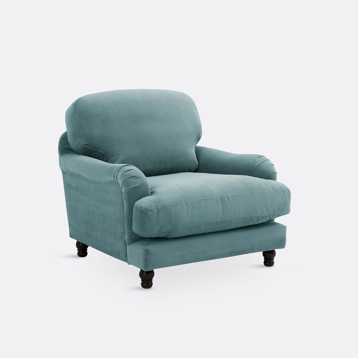 LA REDOUTE INTERIEURS<br>Poltrona de veludo, Meio-dia