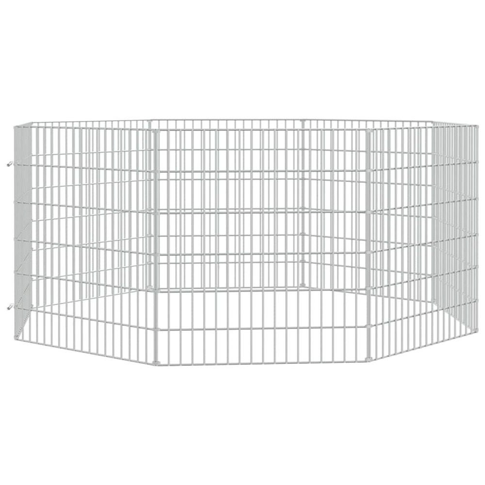 Cage à lapin 8 panneaux 54x60 cm fer galvanisé