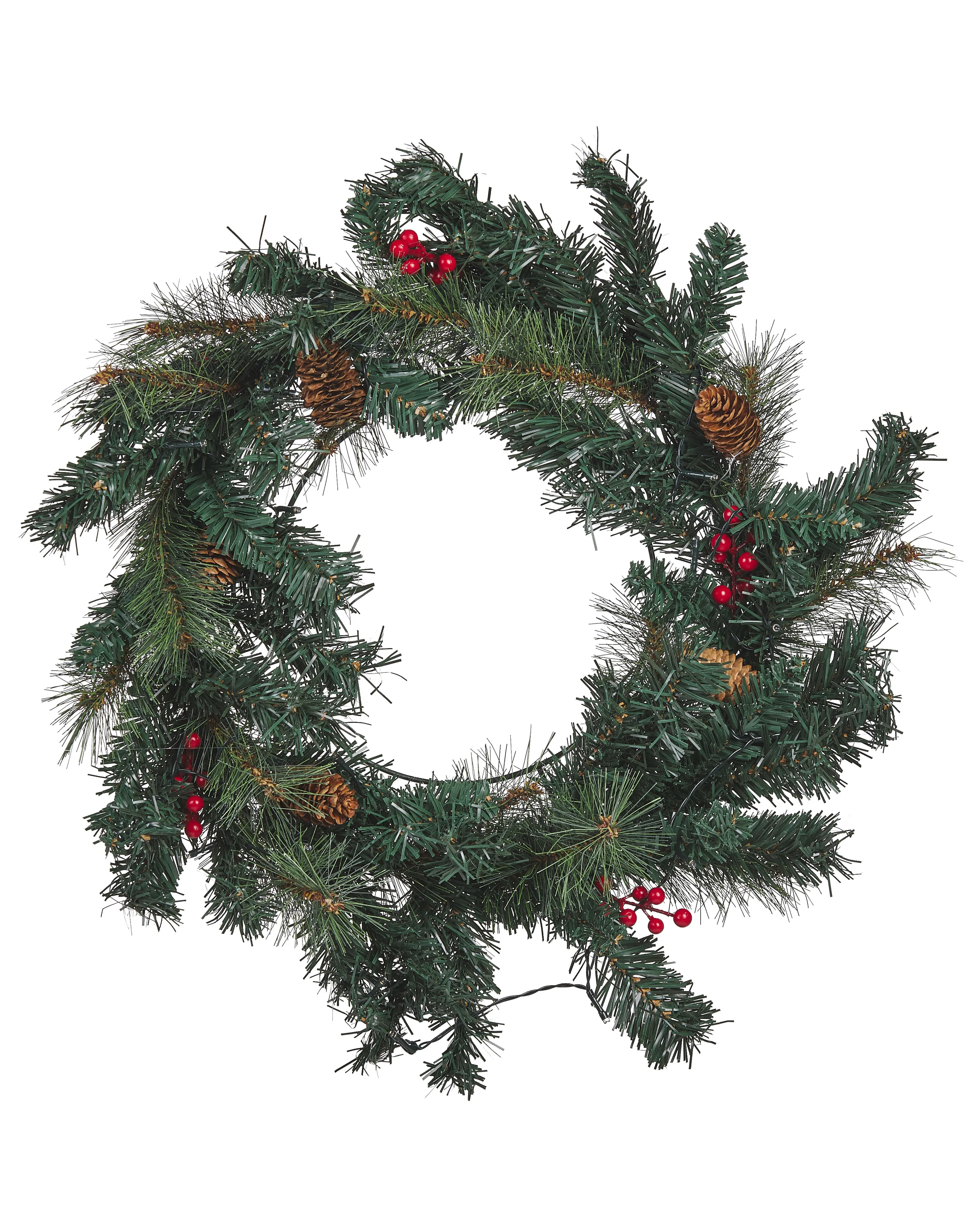 Kerstkrans LED TENALA Groen 60 cm