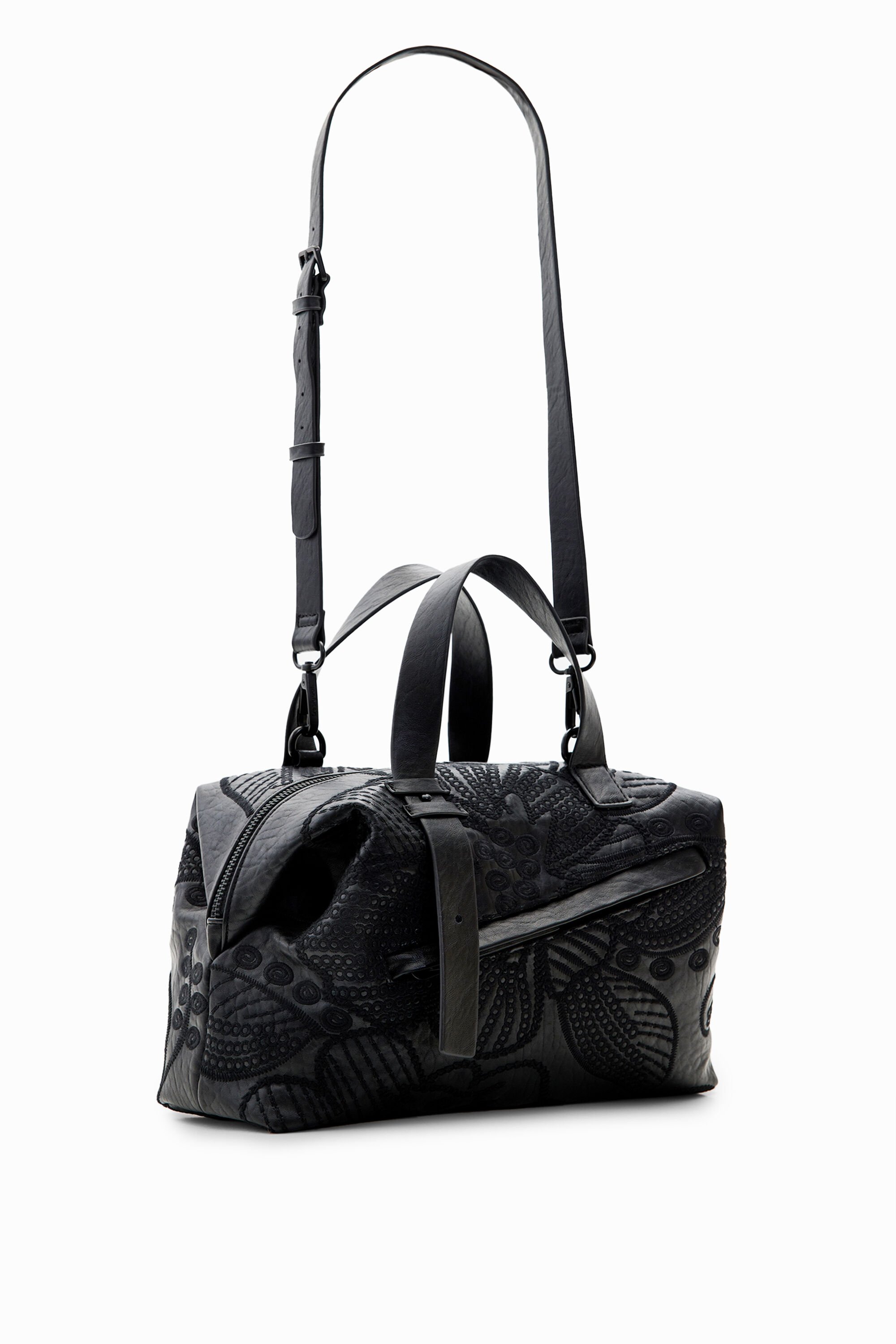 Sac moyen broderie fleurs