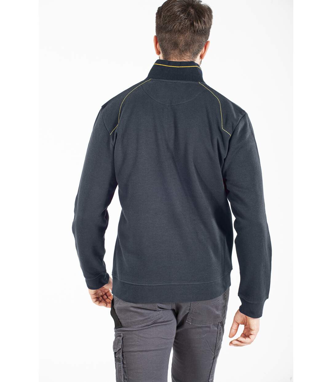 Sweat avec col camionneur HALFZIP MARINE