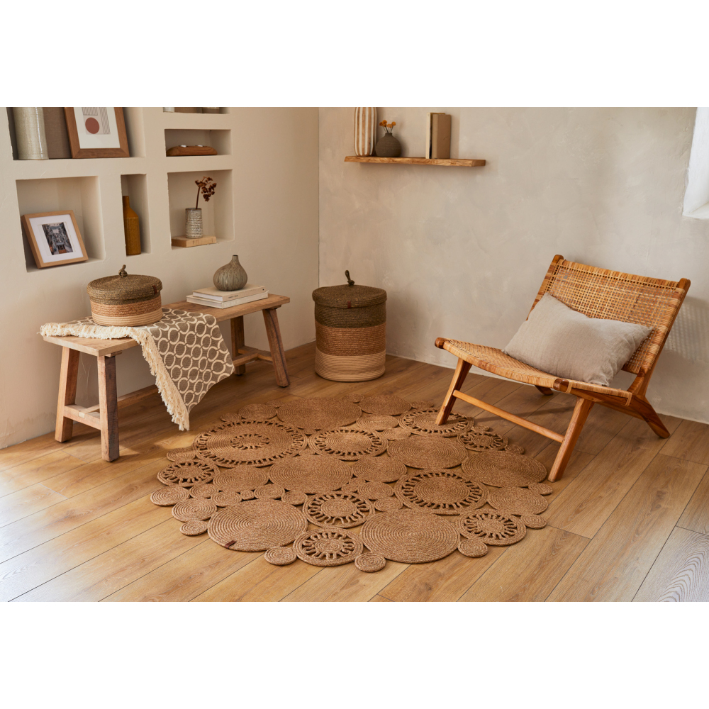 Tapis intérieur extérieur effet jute lima 4501 150 cm