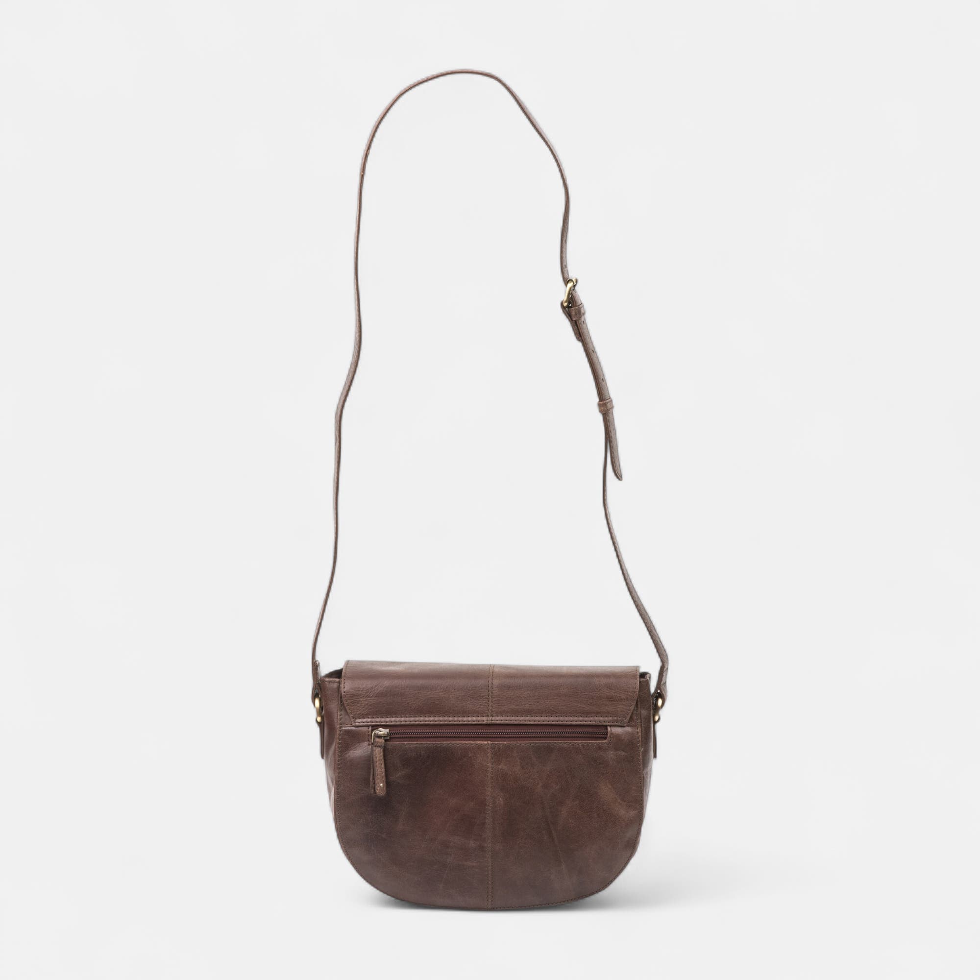 Sac bandoulière en cuir marron