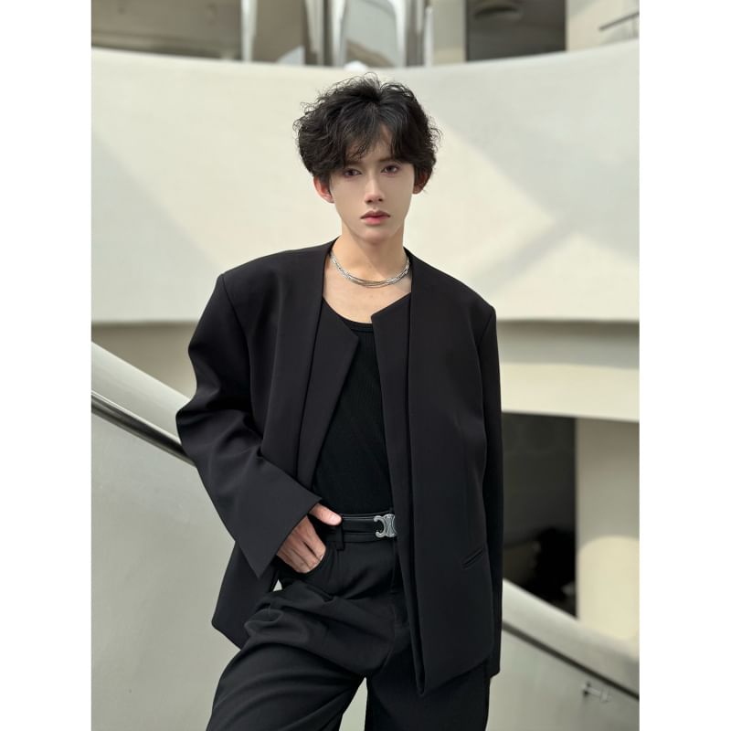 Freehop - Effen open voorkant blazer