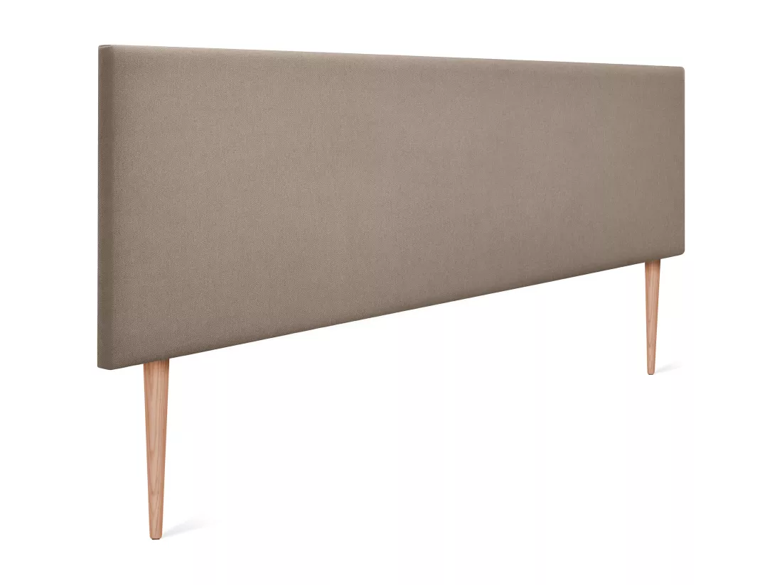 DHOME Tête de lit en tissu Aqualine lisse 160x105cm avec pieds Lits 150/160 - Terre