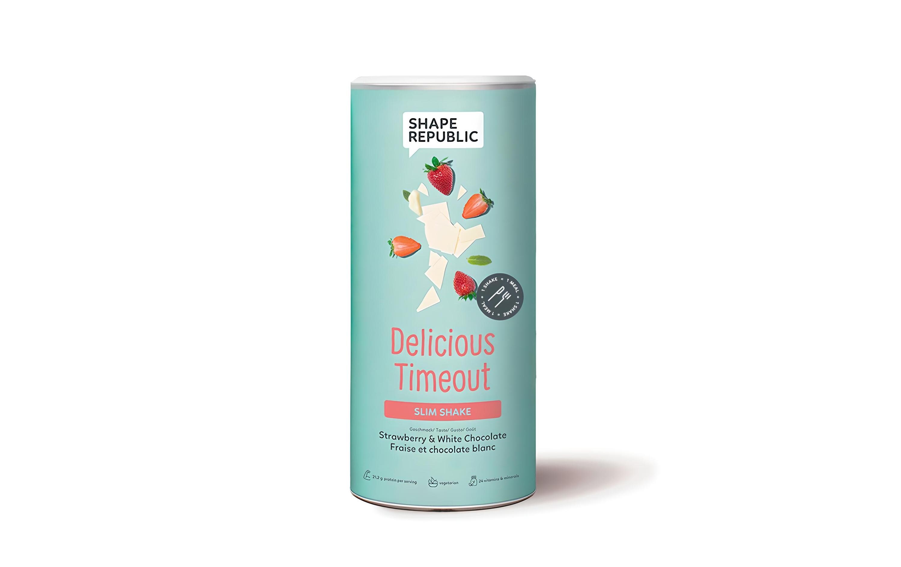 Slim Shake Strawberry and White Chocolate mit Hafer 420 gDelicious Timeout Abnehm-Shake