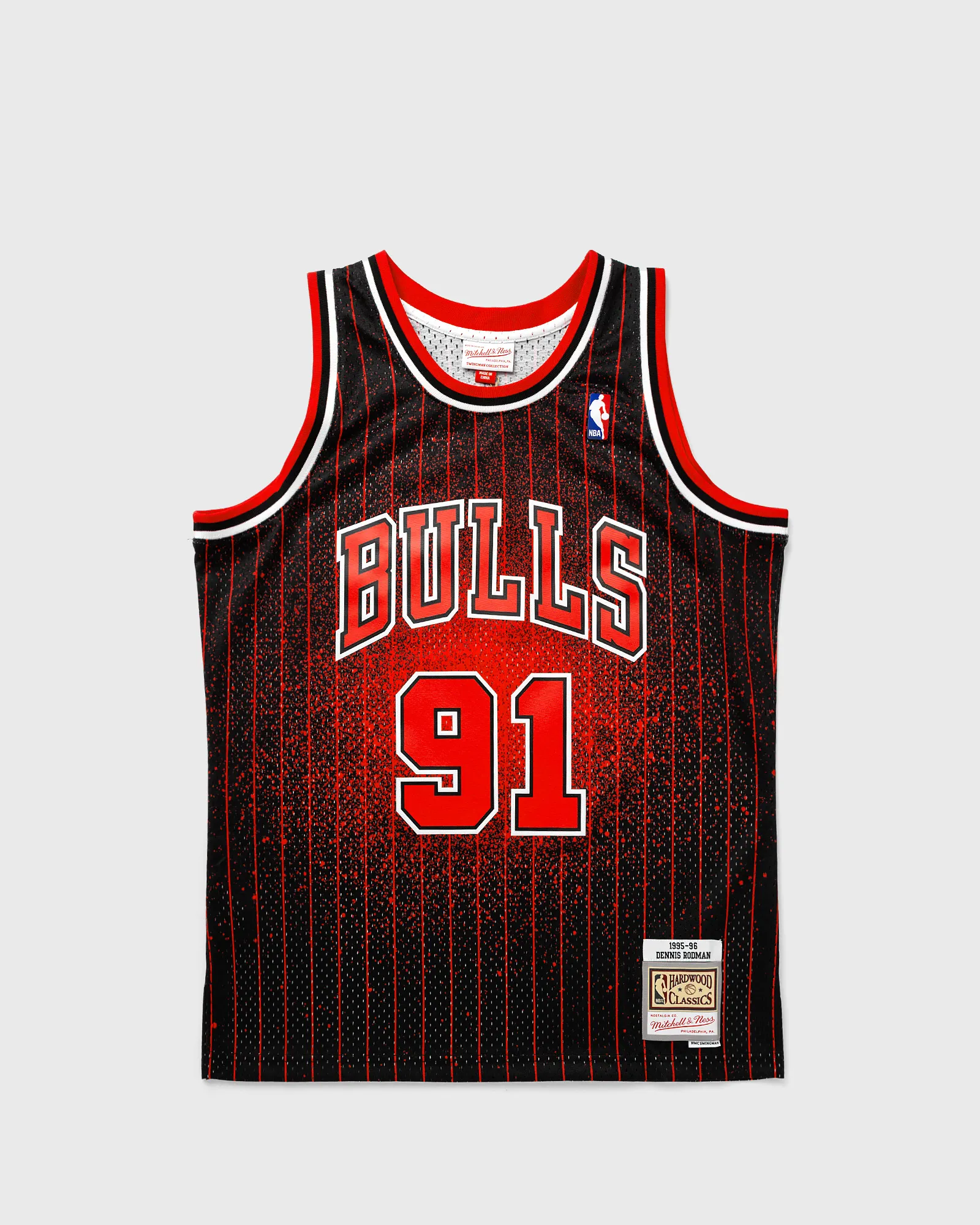Mitchell & Ness NBA RE-TAKE GRADIENT SWINGMAN JERSEY BULLS 1995-96 DENNIS RODMAN #91