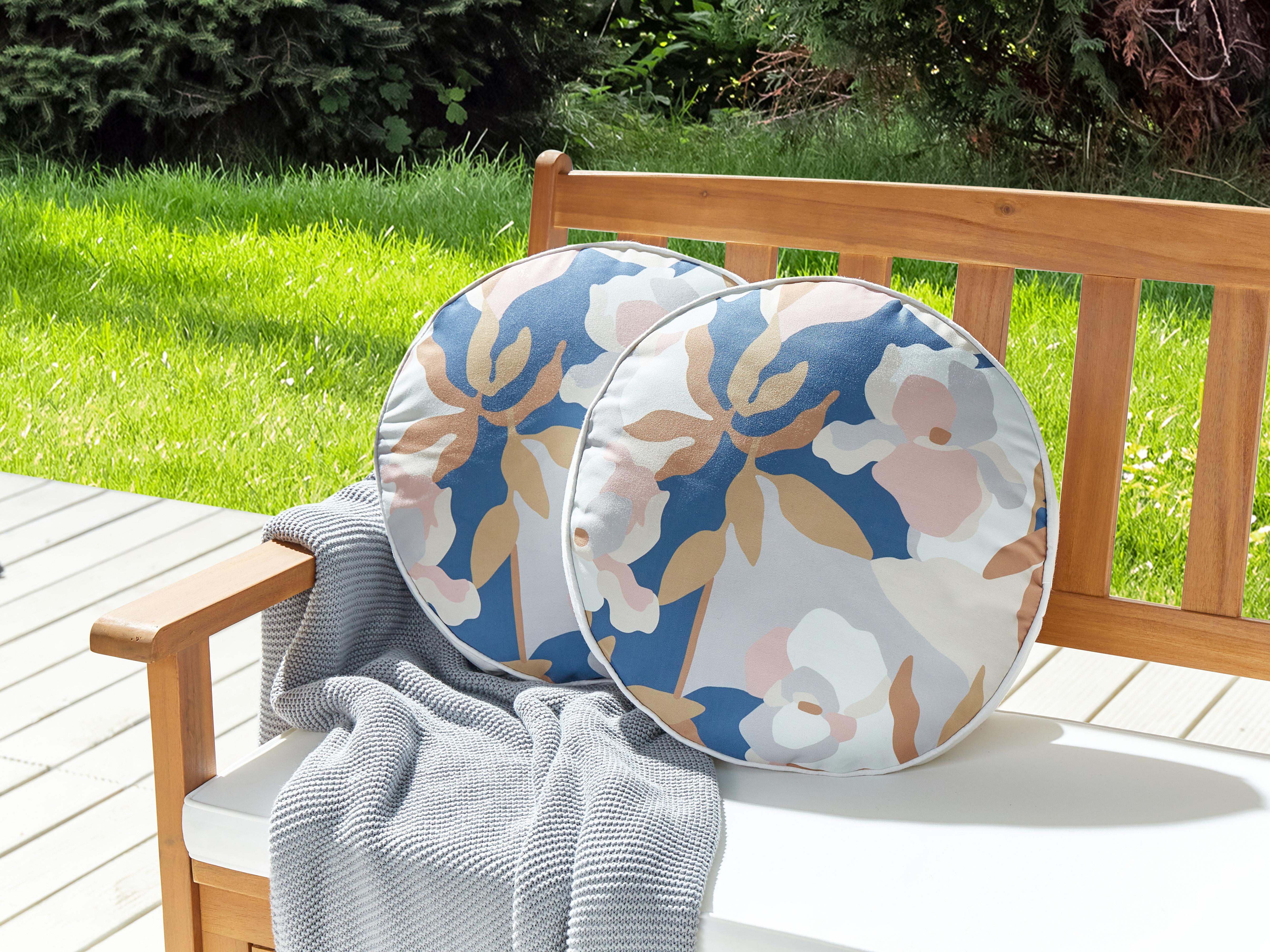 Set van 2 tuinkussens VEREZZI bloempatroon 40 x 40 cm Meerkleurig