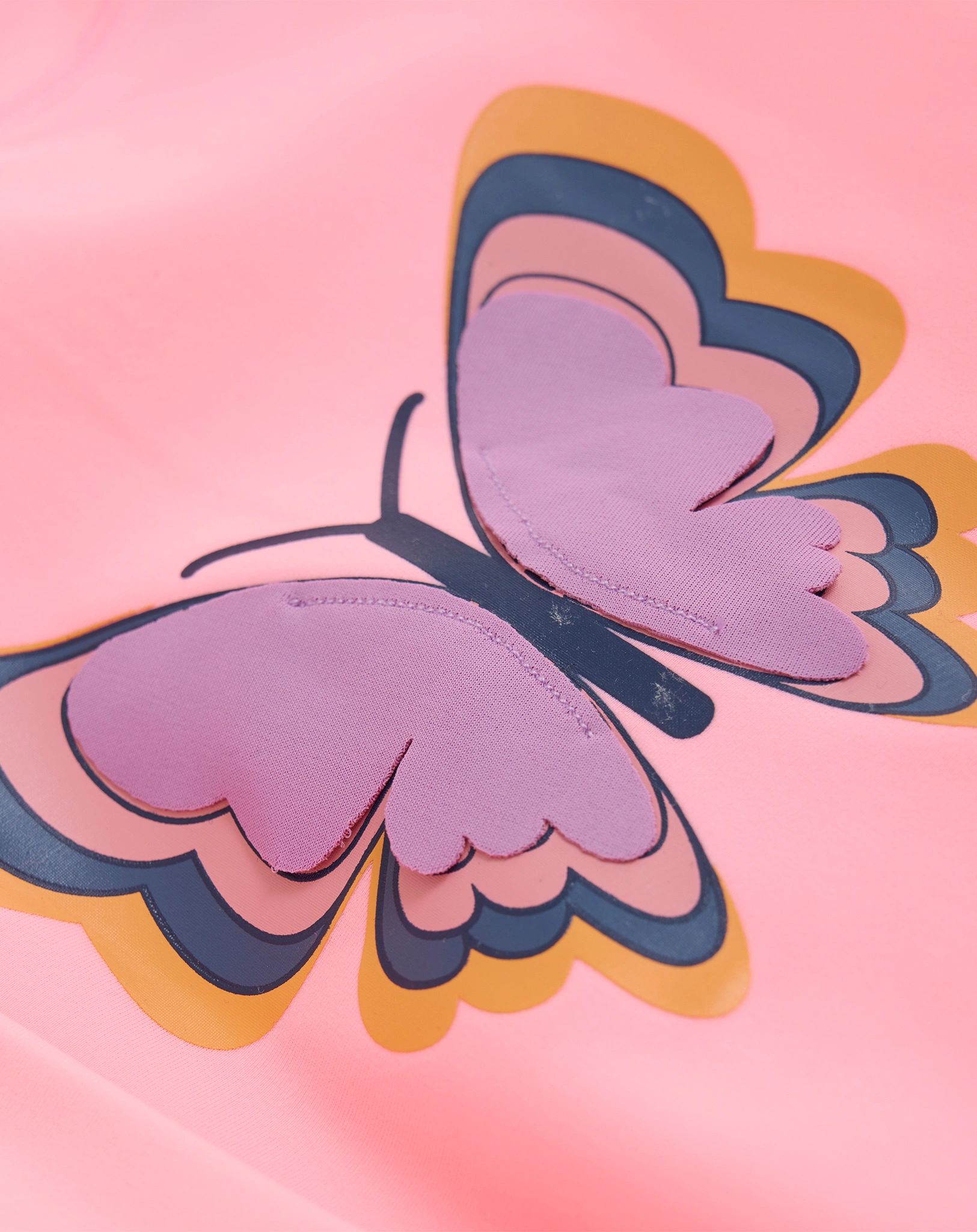 Langarm-Badeshirt BEAUTY WINGS in salmon rose