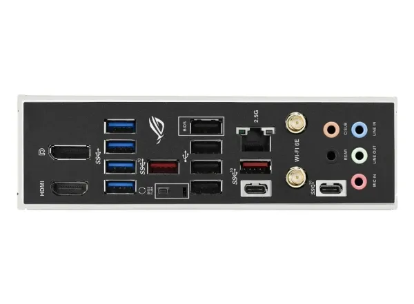 ASUS ROG Strix B650E-F Gaming WiFi - Bundkort - ATX - Socket AM5 - AMD B650 Chipset - USB-C 3.2 Gen 2x2, USB-C 3.2 Gen2, USB 3.2 Gen 2, USB 3.2 Gen 1 - 2.5 Gigabit LAN, Wi-Fi 6, Bluetooth - onboard grafik (CPU påkrævet) - HD Audio (8-kanaler)