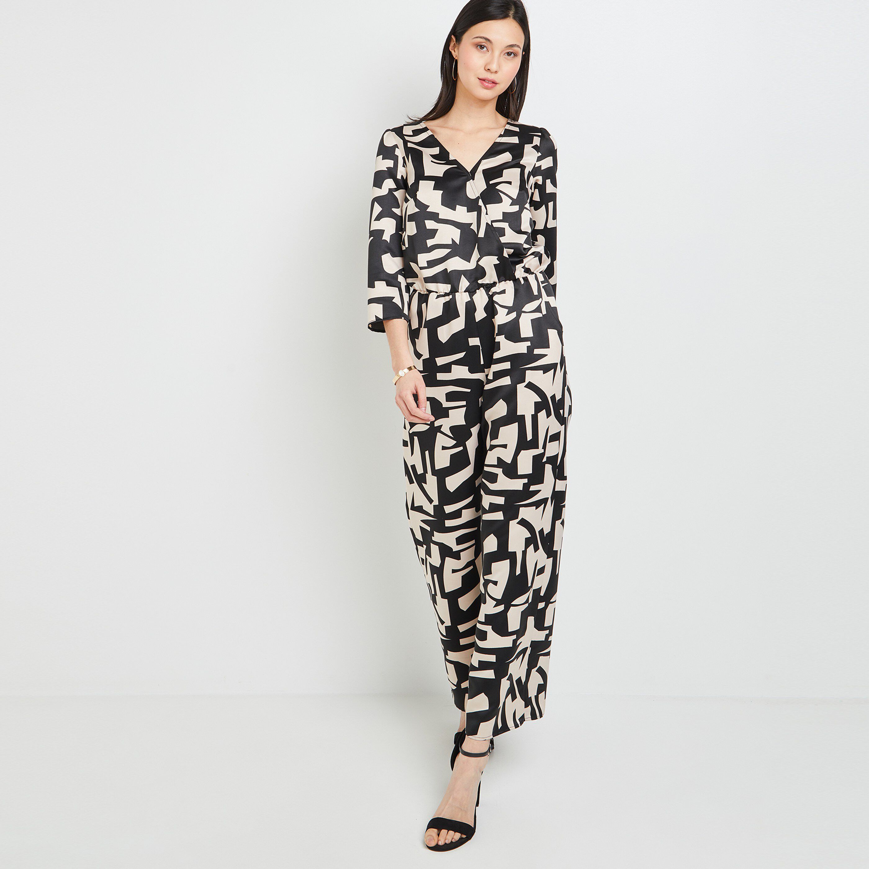 Combinaison imprimée femme - NOIR