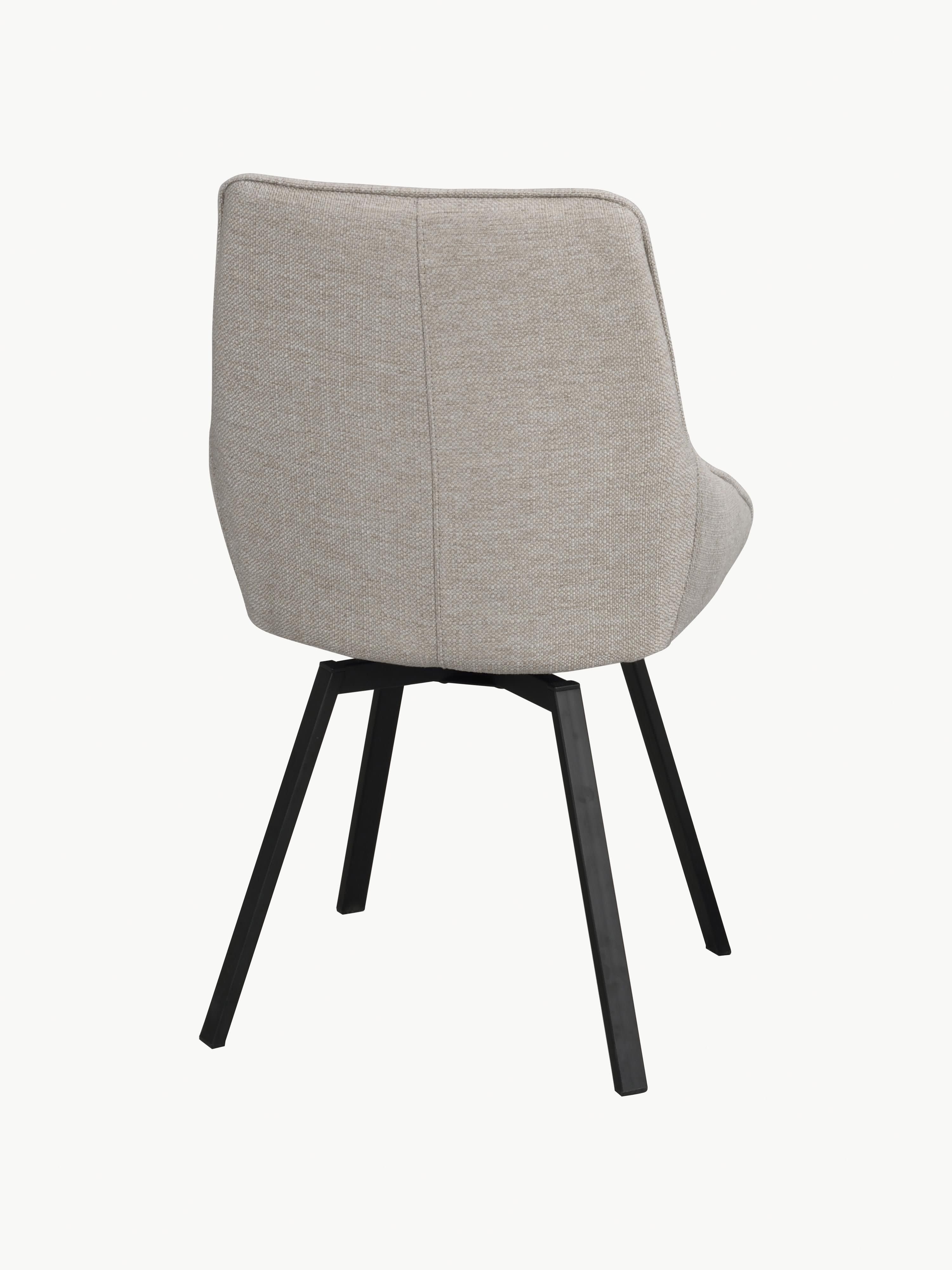 Draaibare gestoffeerde stoelen Alison, 2 stuks