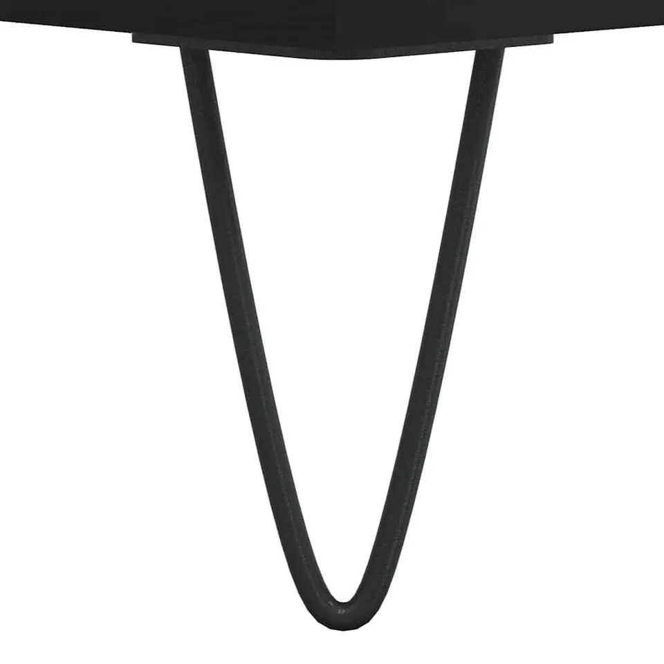 vidaXL - Zwart Wastafelonderkast - 1 deur 4 lades - Bewerkt hout - 80x33x60 cm