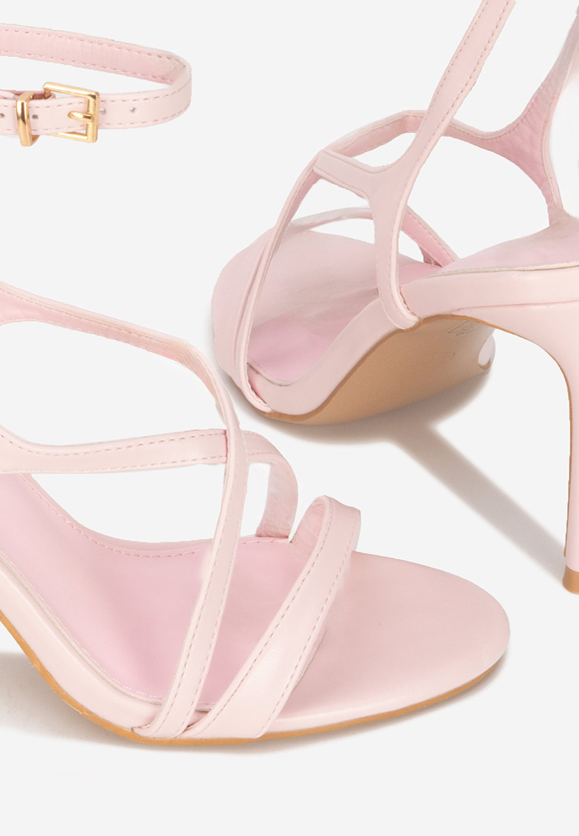 Sandales femme à talon roses Sorania