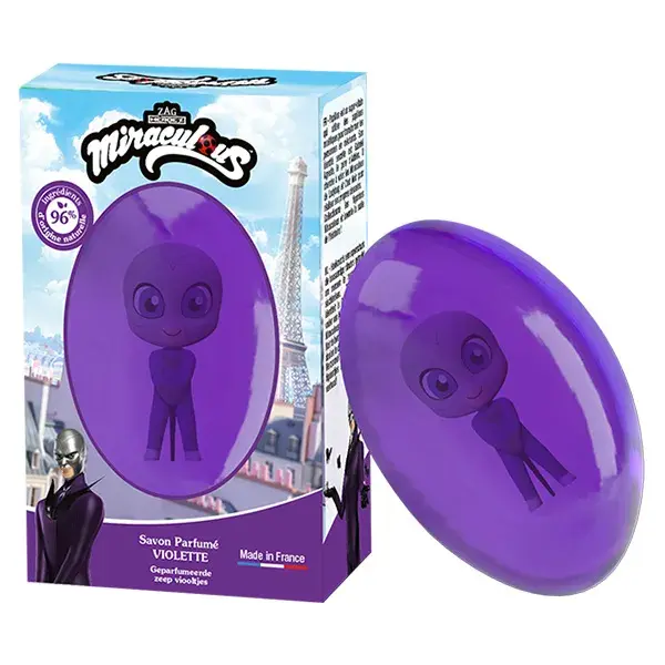 Le Comptoir Du Bain & Miraculous Sabonete Sólido Violeta Borboleta Estatueta 75g