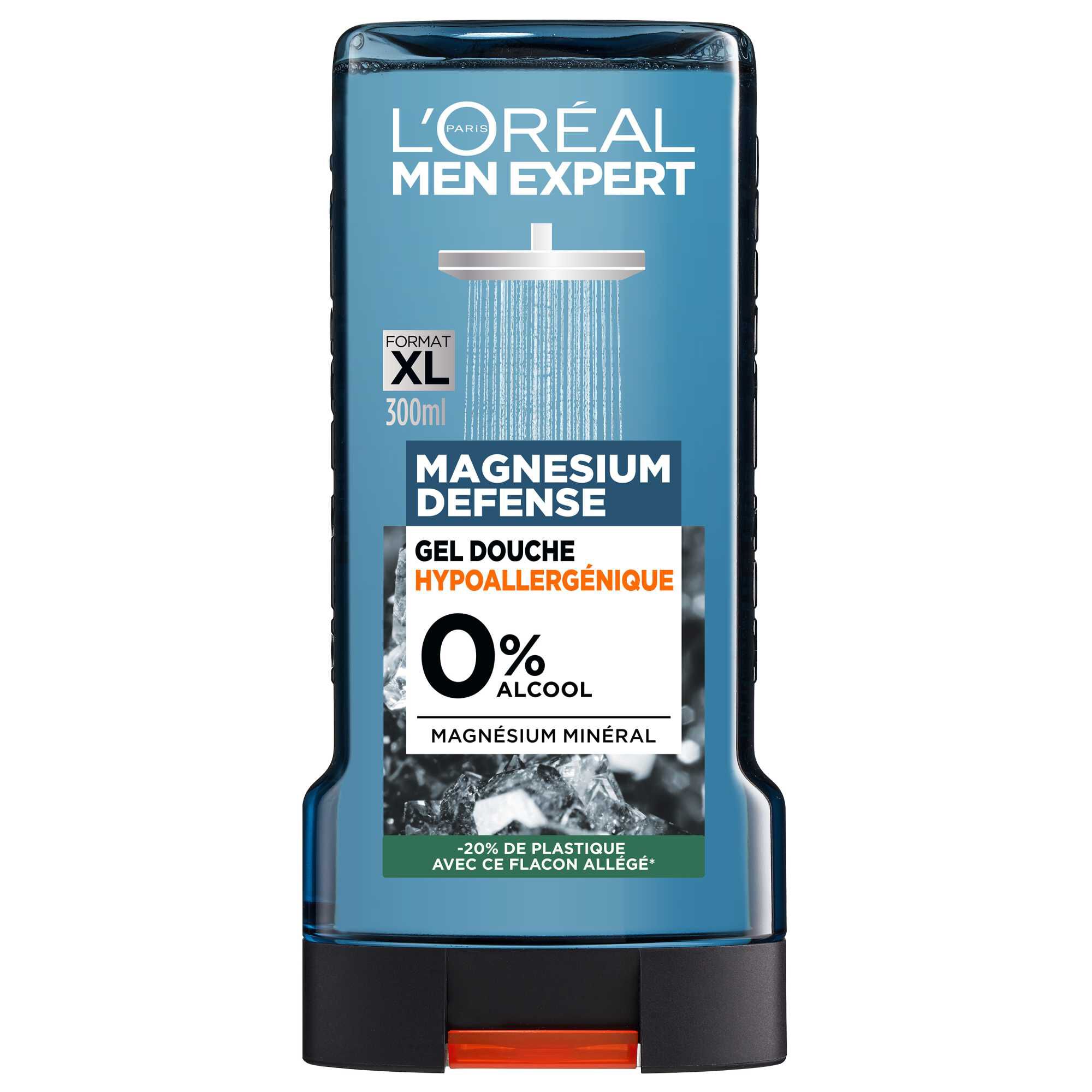 Magnesium Defense Gel Douche Hypoallergénique 0% Men Expert