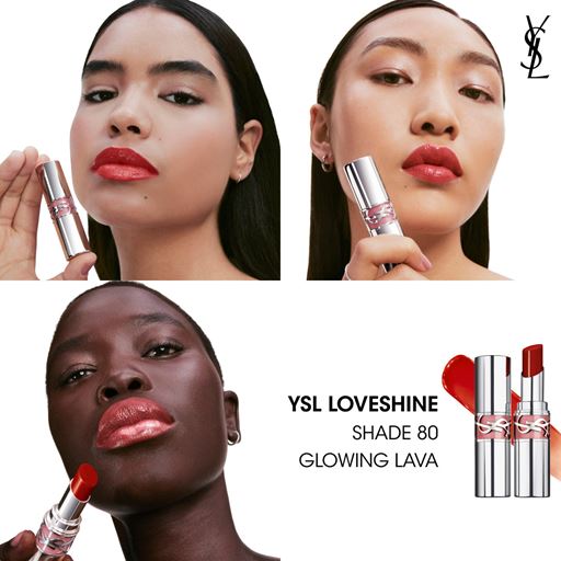 Yves Saint Laurent Loveshine Wet Shine Lipstick, 80 Glowing Lava