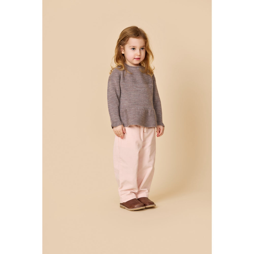 Køb Copenhagen Colors Natural Melange Merino Knit Bluse M. Flæse