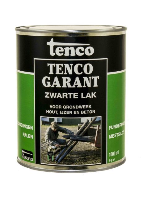 Tenco Tencogarant Lak - Zuur- en Alkalibestendige verf - 1 l Zwart Dekkend