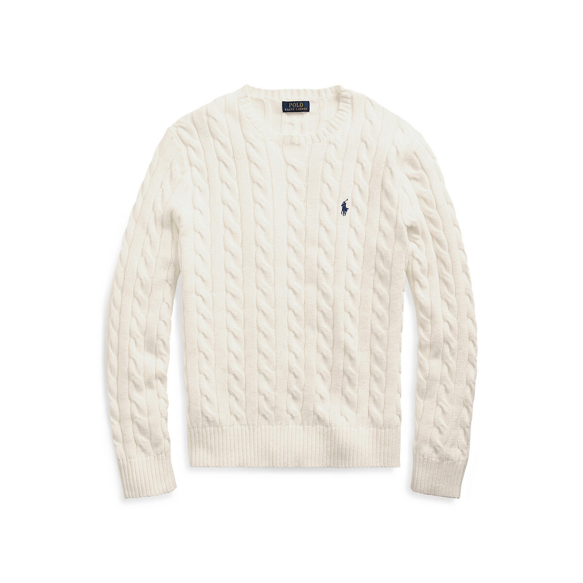 POLO RALPH LAUREN<br>Suéter de algodão trançado