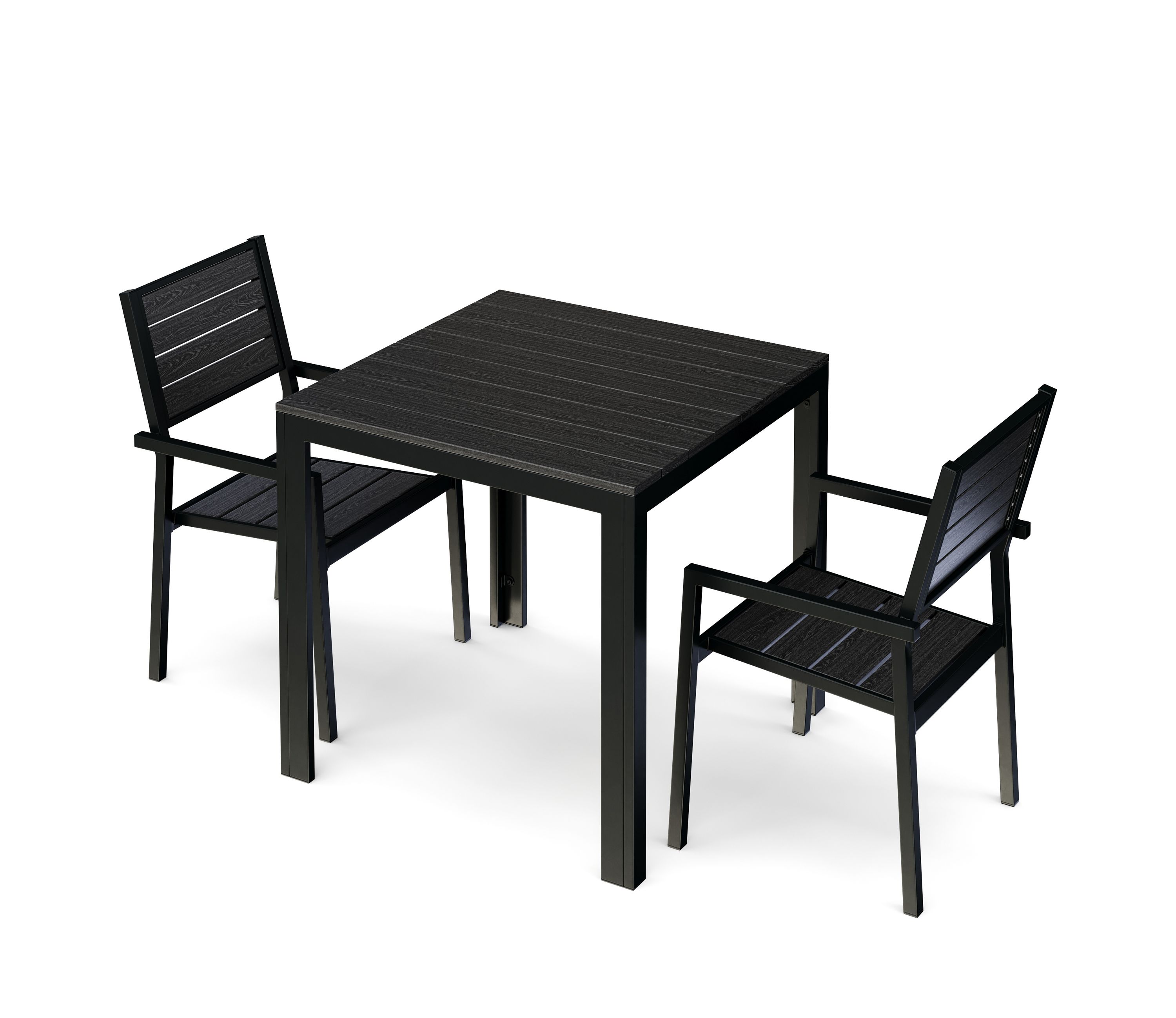 Gartenmöbel Set NELI 2 Stühle schwarz