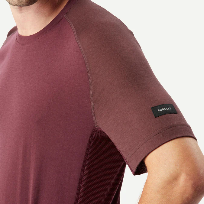Decathlon Forclaz - Camiseta masculina Forclaz MT500 em lã merino