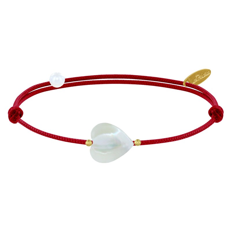 Bracelet Petit Coeur de Nacre - Classics - Rouge