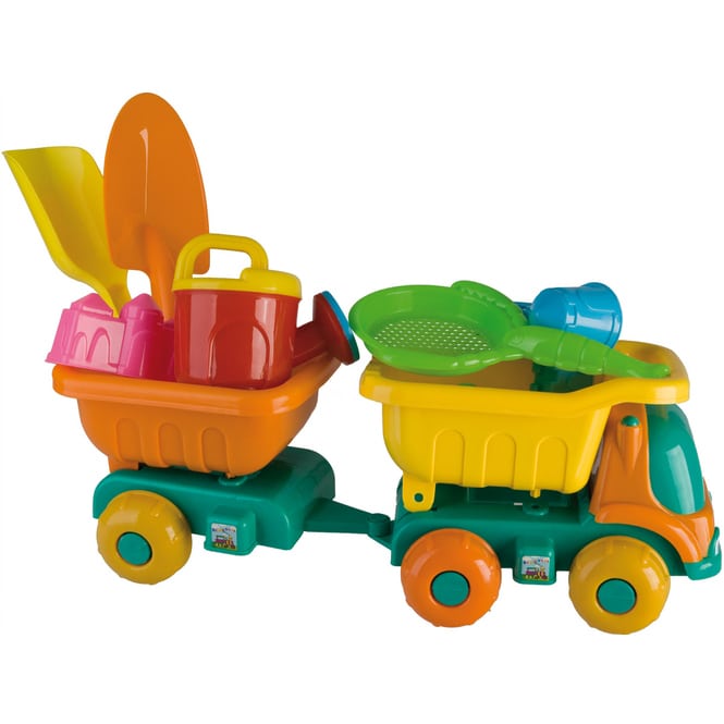 Besttoy Sand LKW mit Anhänger und Zubehör