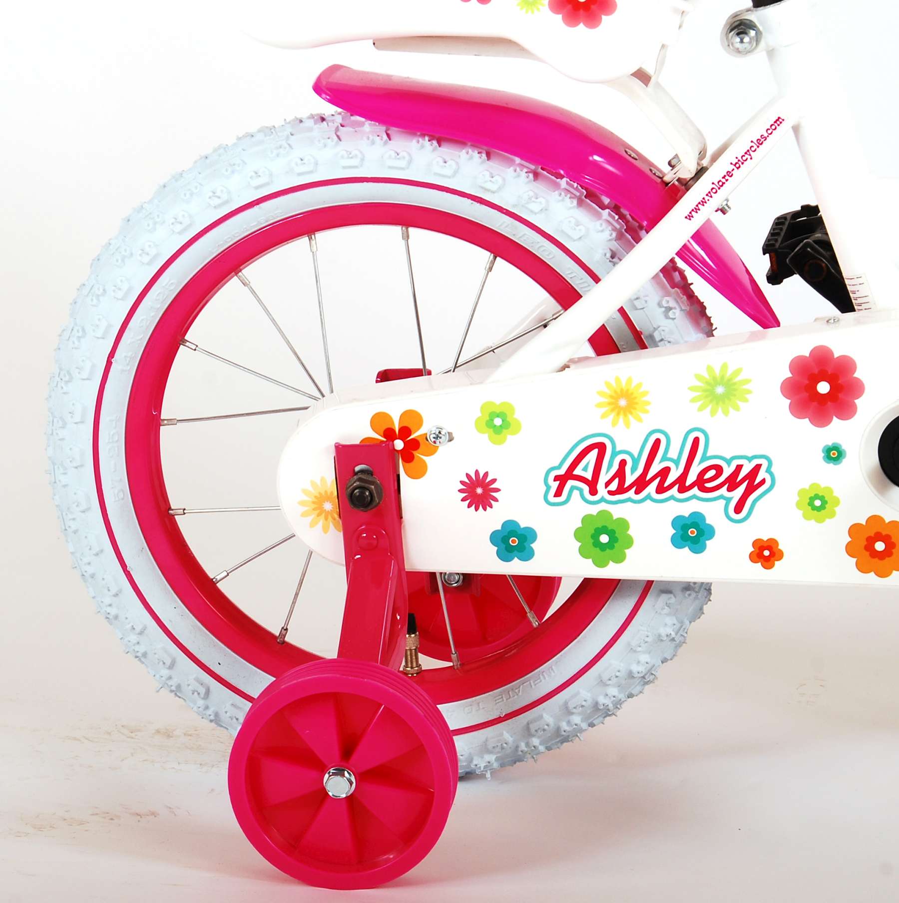Kinderfahrrad Ashley für Mädchen 14 Zoll Kinderrad in Weiß