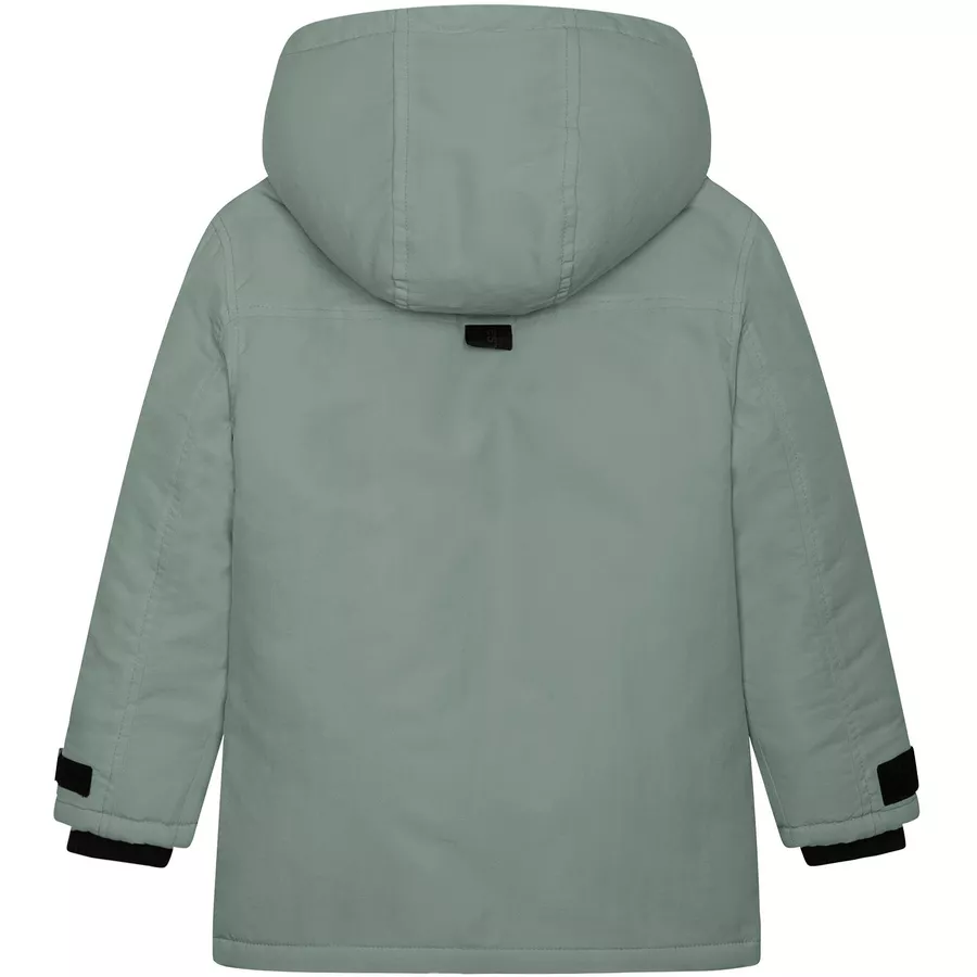 MINOTI Winterjacke mit Windschutz GrünSchwarz