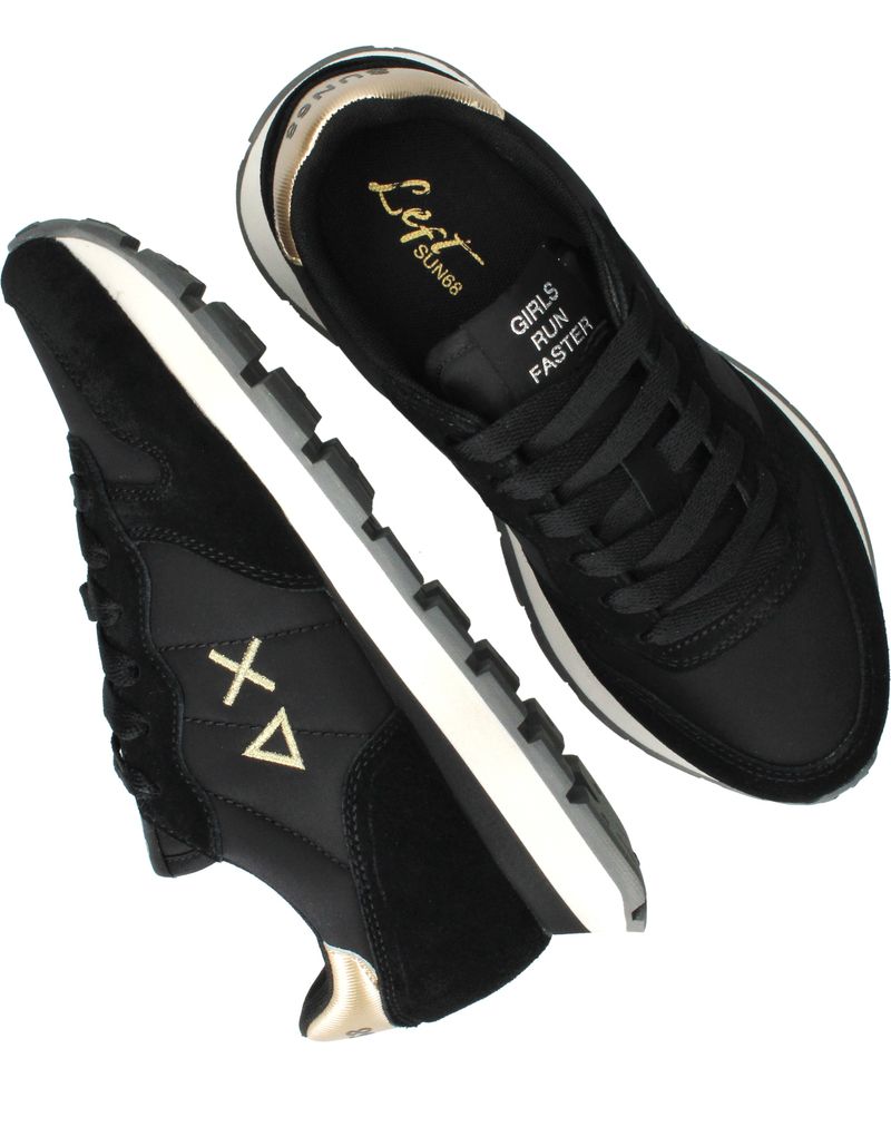 SUN68 Ally Gold Silver Sneakers Zwart Dames