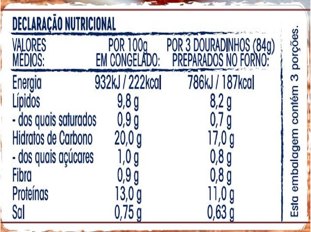 DOURADINHOS IGLO SALMÃO 280G
