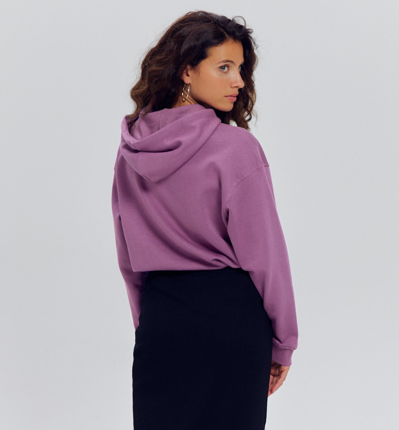 Sweat-shirt à capuche Femme - Violet moyen