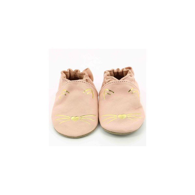 Robeez Robeez chaussons goldy cat rose