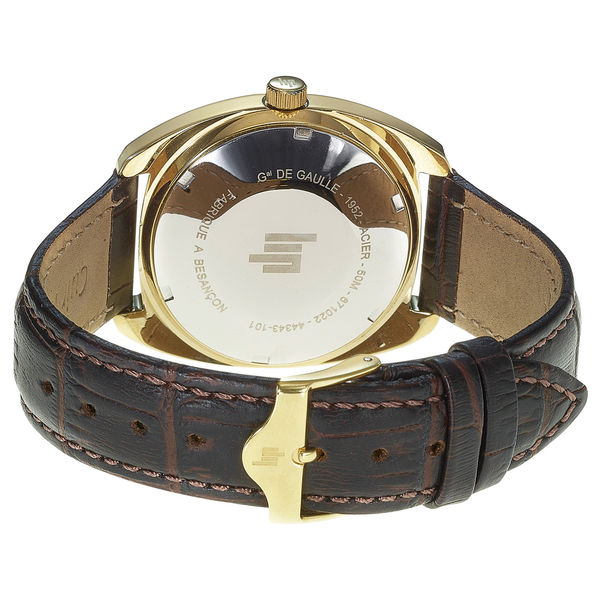 Montre LIP Général de Gaulle acier bracelet cuir