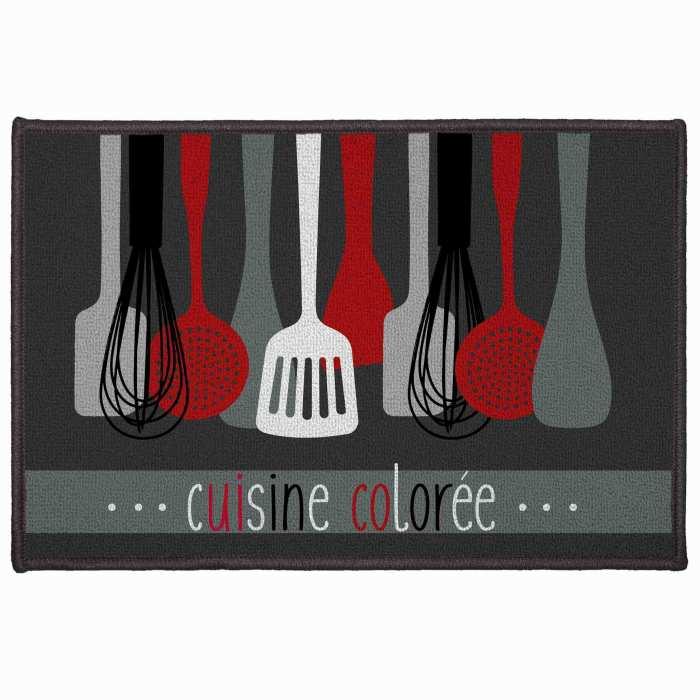 TAPIS DECO RECTANGLE 40X60 CM IMPRIME CUISINETTE