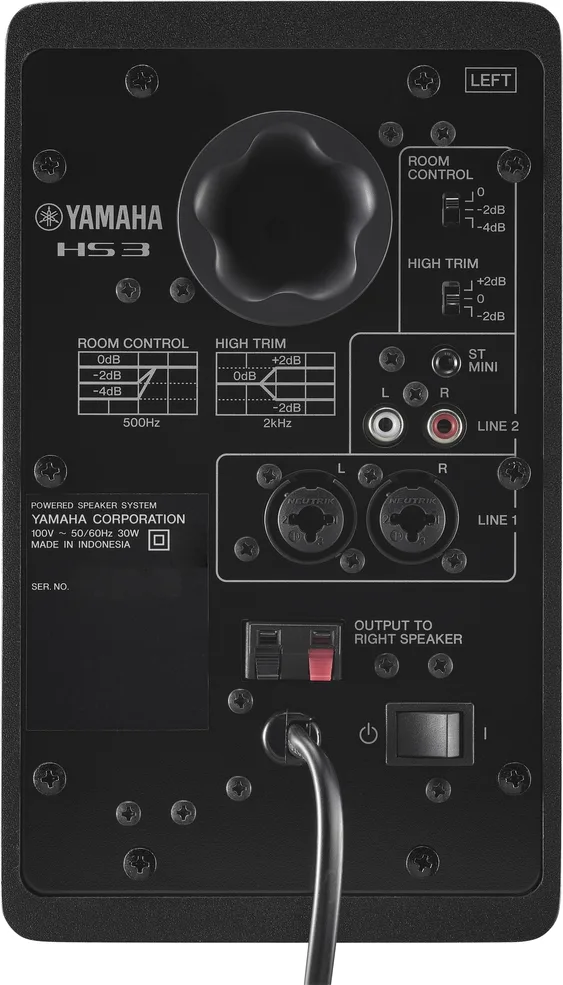 Yamaha HS3 Noir (la paire) Enceintes de monitoring