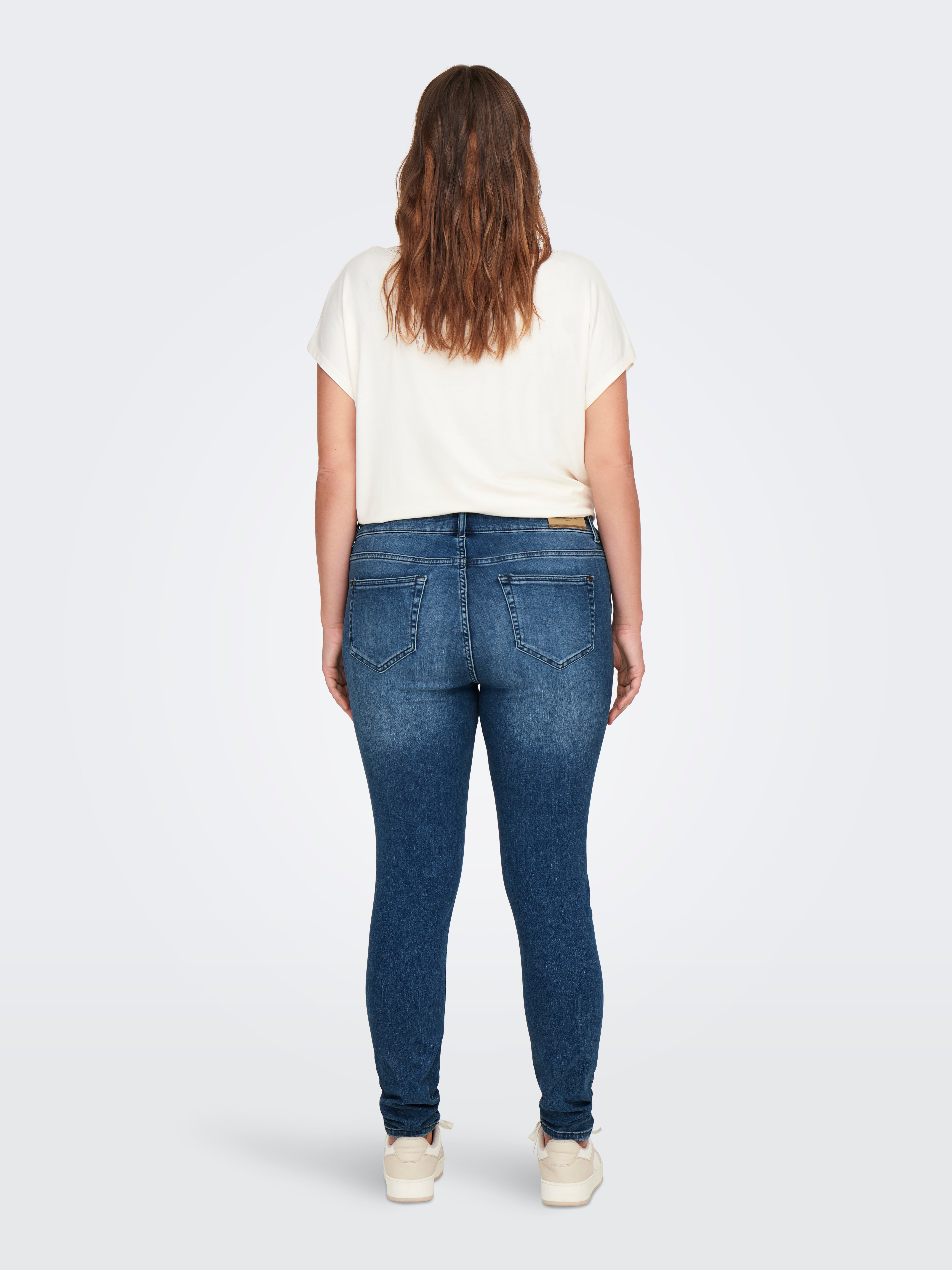 CARWILLY Mittlere Taille Skinny Fit Jeans Medium Blue Denim